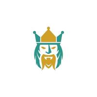 A man with a crown on his head vector