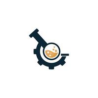 Logo for science laboratory called microscope. vector