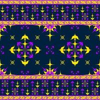 ethnic seamless pattern in purple and yellow tone in vector illustration design for mat, fabric, scarf, carpet, wrapping paper, tile and more