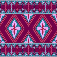 Red and green ethnic geometric seamless pattern in vector illustration design for fabric, mat, scarf, carpet, wrapping paper, tile and more