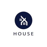 casa logo hogar logo icono modelo diseño vector