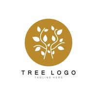 logotipo de árbol abstracto para bosque y naturaleza de parque. con una combinación de elementos de línea .vector para diseños de negocios, agricultura, conceptos ecológicos, vegetación y belleza natural. vector