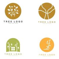 Abstract tree logo for forest and park nature.with a combination of .vector line elements for business designs, agriculture, ecological concepts, greenery and natural beauty. vector