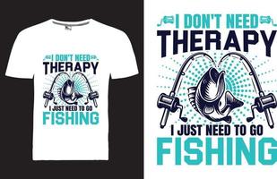 diseño de camiseta de pesca vector