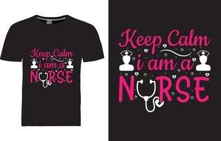 Nurse T-shirt Design vector