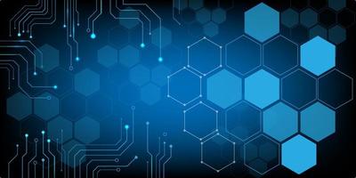 electrónica de seguridad de ciencia hexagonal para seguridad con concepto de vector de holograma para pantalla de negocio de fondo de elemento de tecnología futura