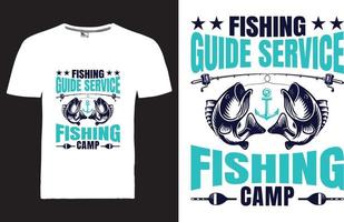 diseño de camiseta de pesca vector