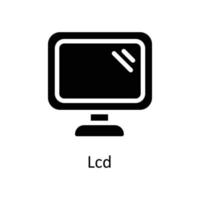 Lcd Vector  Solid Icons. Simple stock illustration stock