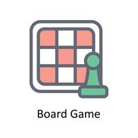 Board game Vector Fill outline Icons. Simple stock illustration stock