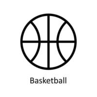 Basketball Vector  outline Icons. Simple stock illustration stock