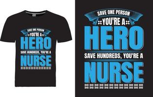 Nurse T-shirt Design vector