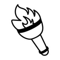 Trendy Fire Torch vector