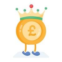 Trendy Pound Currency vector