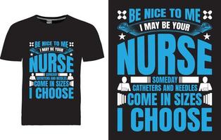 Nurse T-shirt Design vector