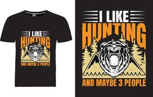 Hunting T-shirt Design vector