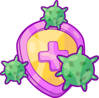 Immune System with Shield And Virus png
