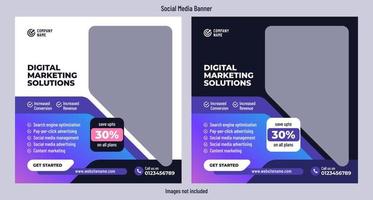 Digital marketing services or agency social media post design template vector