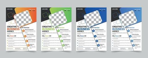 flyer business template brochure layout annual report Free Vector