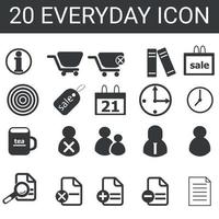 collection of frequently used essential icons. Suitable for design elements of Design . Essential icon set in Free Vector