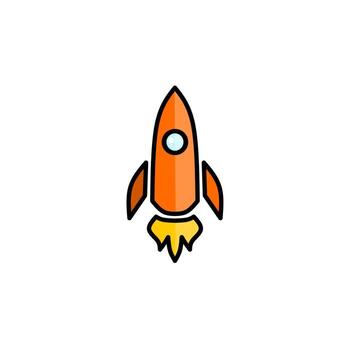 spaceship icon, a simple spaceship design with an elegant concept vector