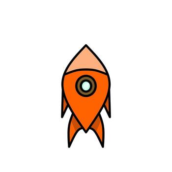 spaceship icon, a simple spaceship design with an elegant concept vector
