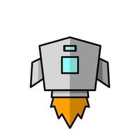 spaceship icon, a simple spaceship design with an elegant concept vector