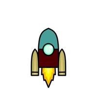 spaceship icon, a simple spaceship design with an elegant concept vector