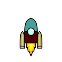 spaceship icon, a simple spaceship design with an elegant concept vector