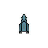 spaceship icon, a simple spaceship design with an elegant concept vector