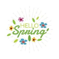 Spring logo design vector. vector