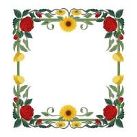 floral frames with flowers, branch and leaves Vector illustration for labels, branding business identity, wedding invitation