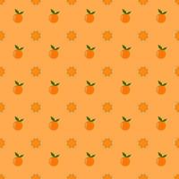 Orange with orange background, seamless pattern background vector