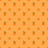 Orange with orange background, seamless pattern background vector