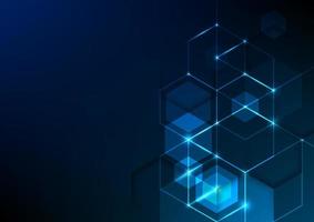 Abstract background consisting of set of hexagonal cells. Modern innovation communication technology business background. Background illustration vector. vector
