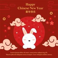 Chinese new year rabbit design vector