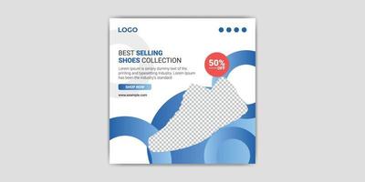 Shoes Collection Social Media Banner, Post Templates Design, Promotion Banner, Web Ads, Sports Fashion vector