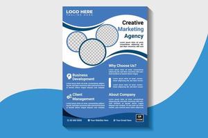 Creative Marketing Agency Flyer Design Template vector