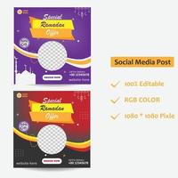 Minimal Multipurpose banner template. suitable for social media post, web ads, marketing. Fully editable vector