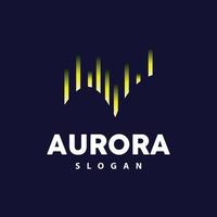 Aurora logo, ligero ola vector, naturaleza paisaje diseño, producto marca modelo ilustración icono vector