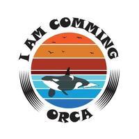 ORCA t-shirt design vector