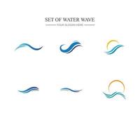 water wave logo vector