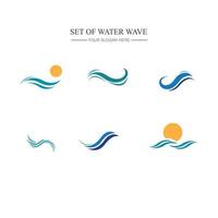 water wave logo vector