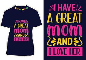 Mom Typography T-shirt Design vector