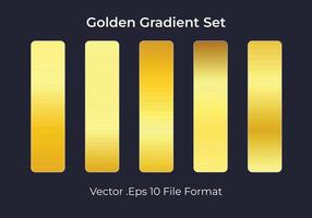 Golden Gradient Set Colors, 5 different gold gradient for your art, vector eps file