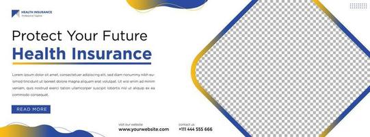 Insurance Banner Template with gradient vector