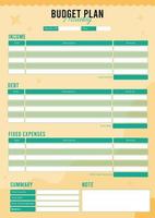 vector budget planner template