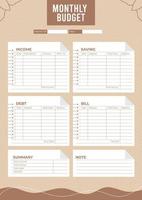 vector budget planner template