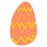 mano dibujado vector ilustración de vistoso Pascua de Resurrección huevo