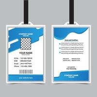 Corporate Id card design template company employee id card design template with front and back vector