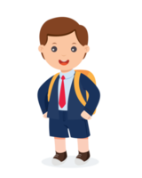 personnage étudiant dans école uniforme png